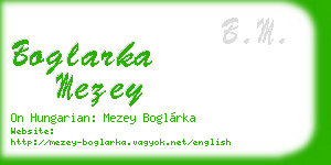 boglarka mezey business card