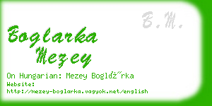 boglarka mezey business card